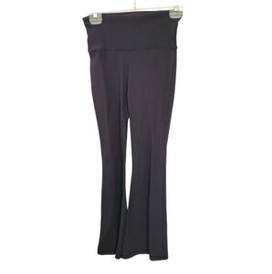 Athleta Elation Rib Crop Flare Pants in Black Size Small